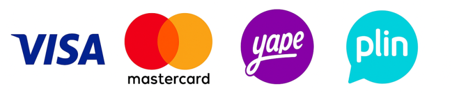 Visa, Mastercard, Yape, Plin